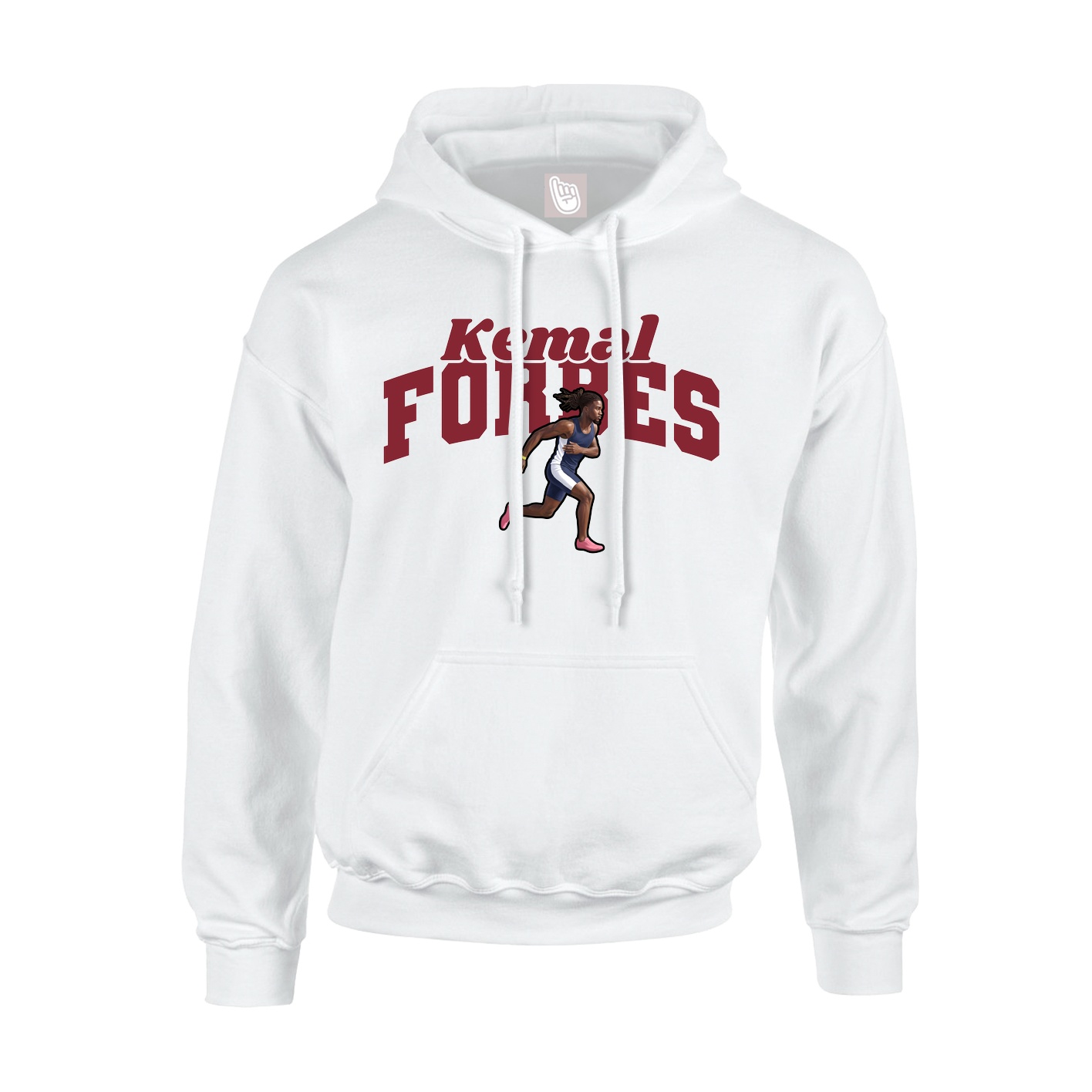 Hoodie — Signature Arch in White