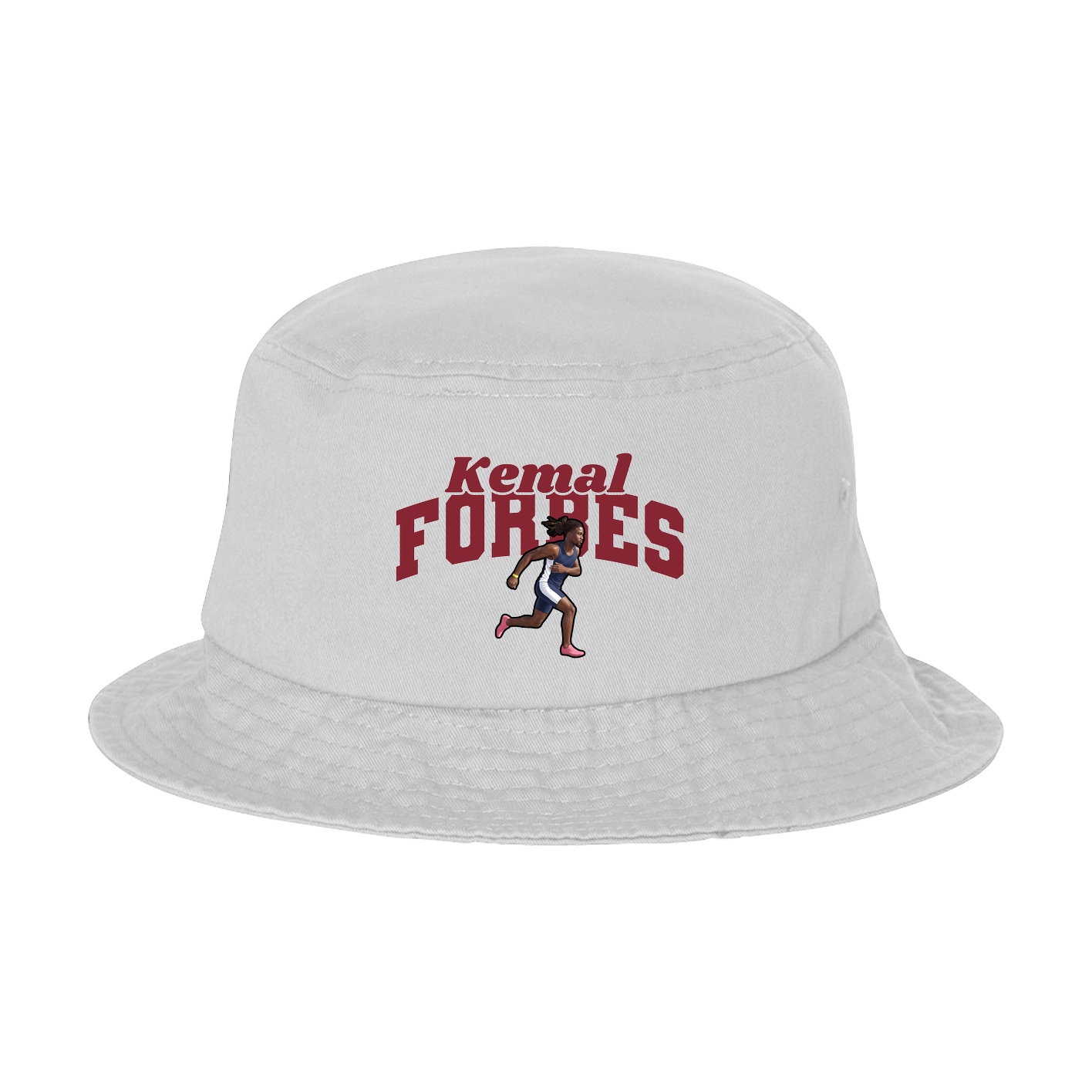 Bucket Cap — Signature Arch in White