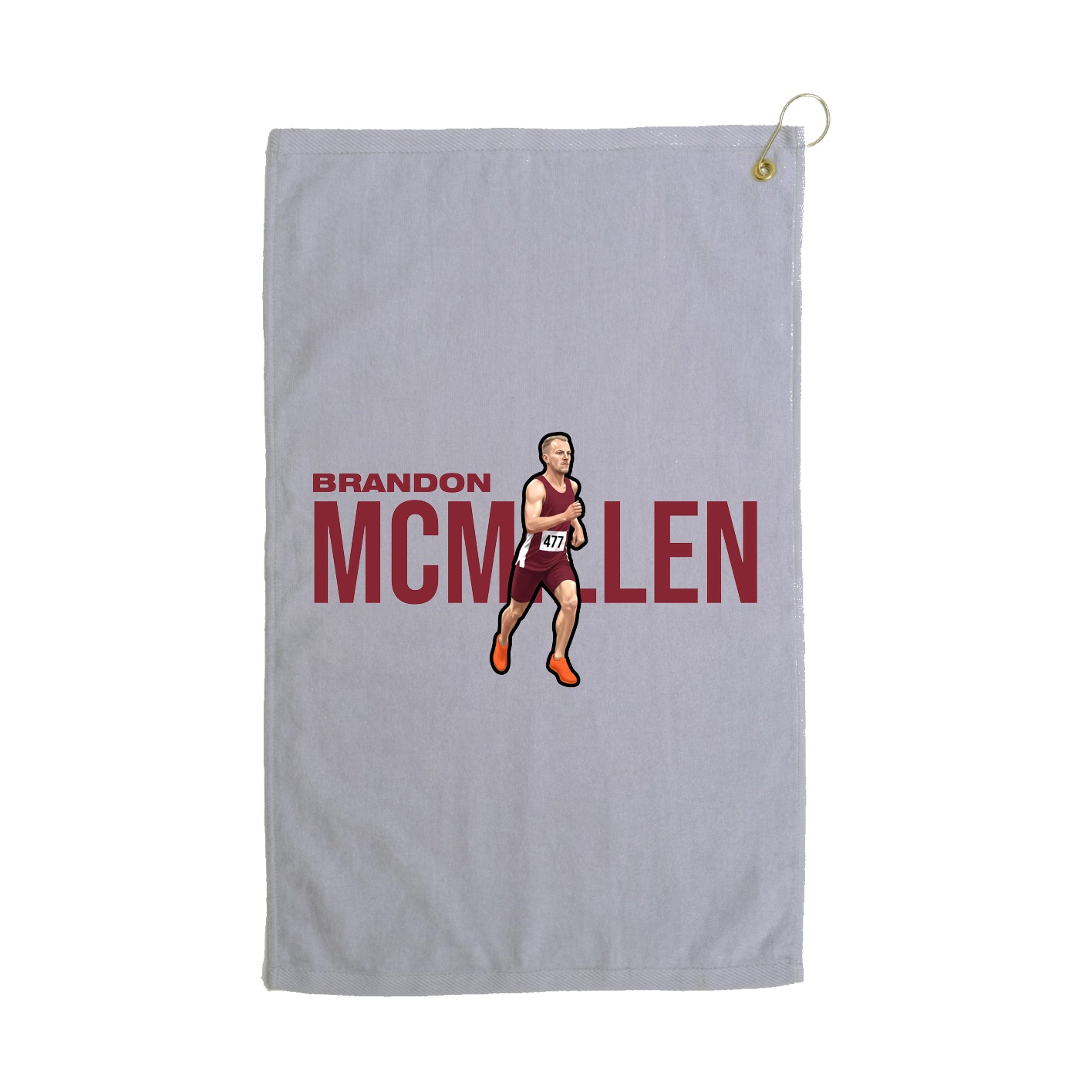 Golf Towel — Player Name in Grey