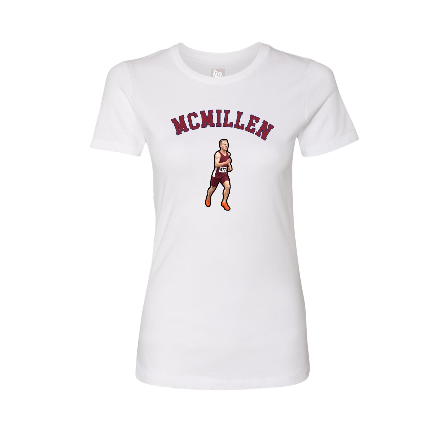 Fitted Women's Tee — Shirsey Arch in White