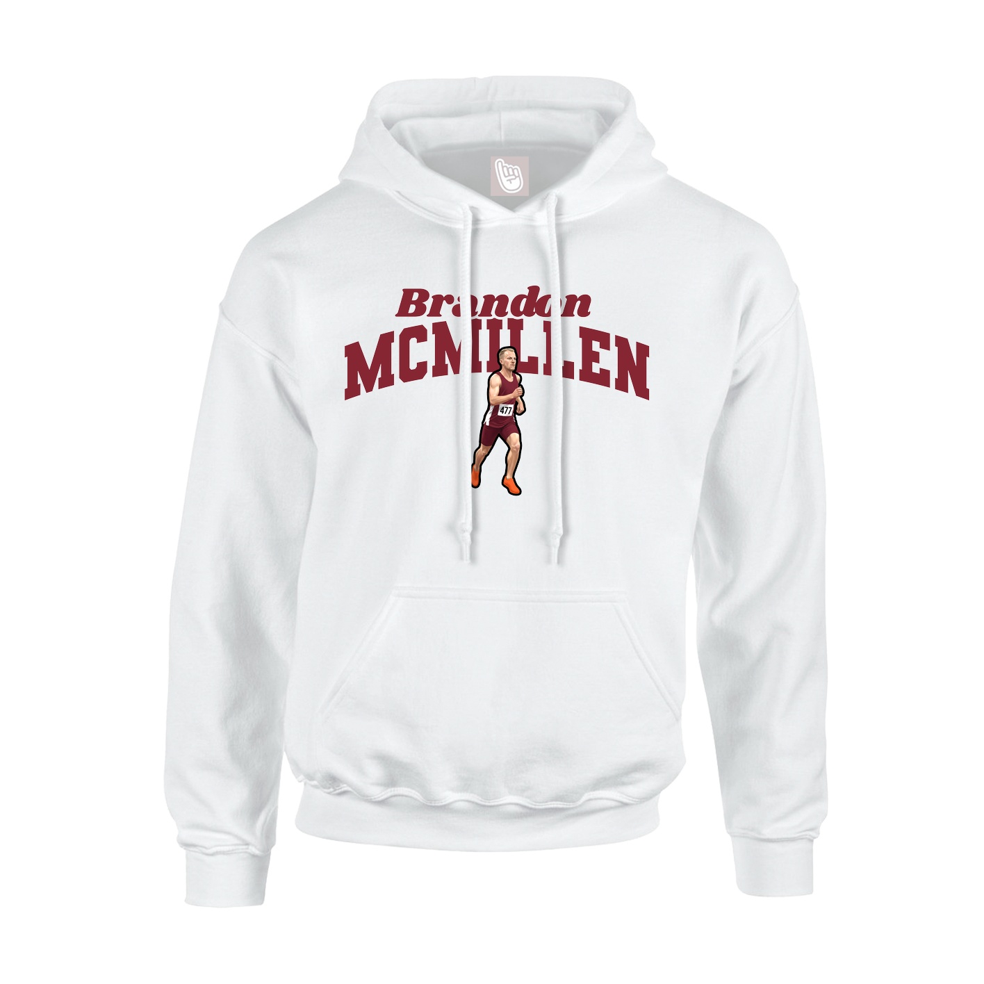 Hoodie — Signature Arch in White