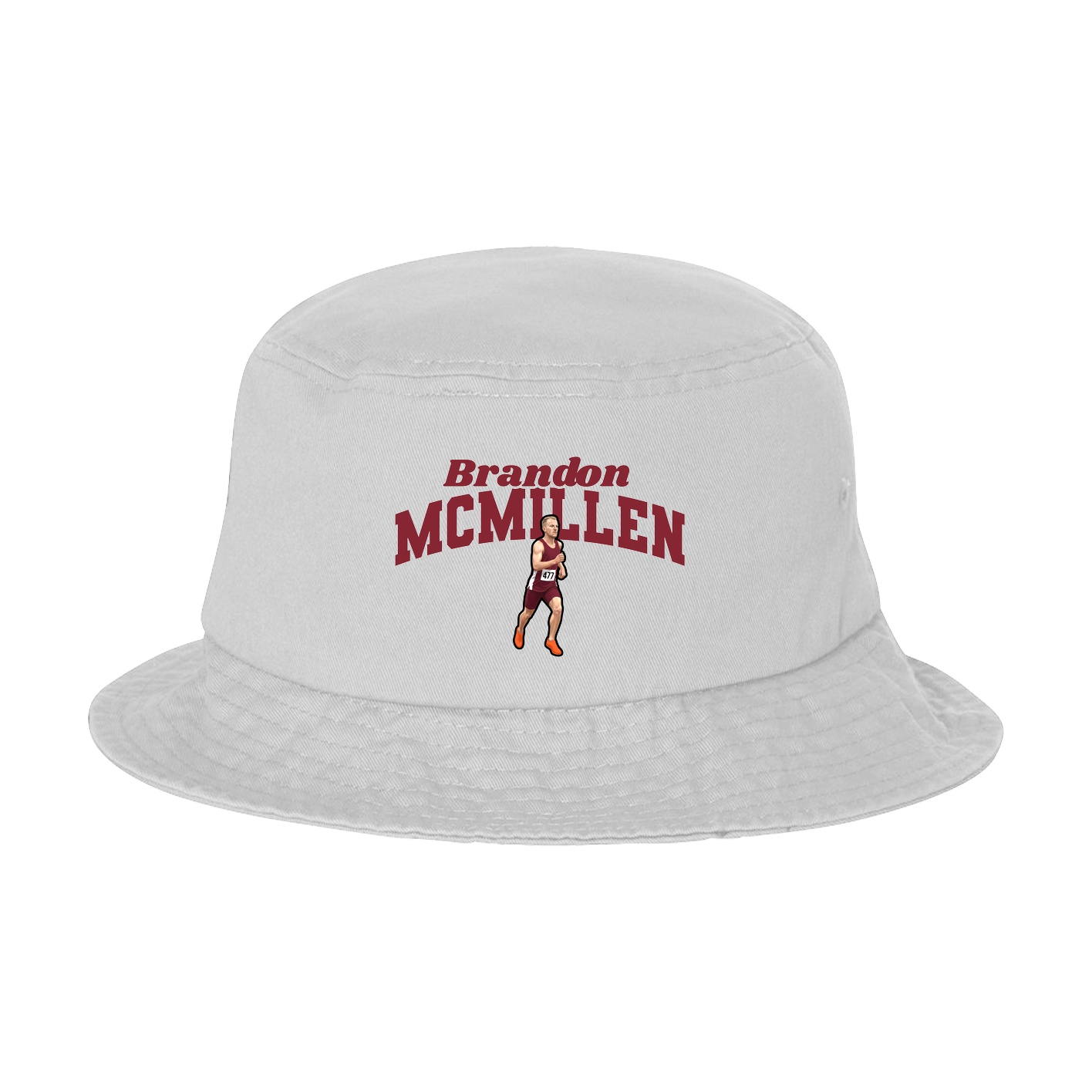 Bucket Cap — Signature Arch in White