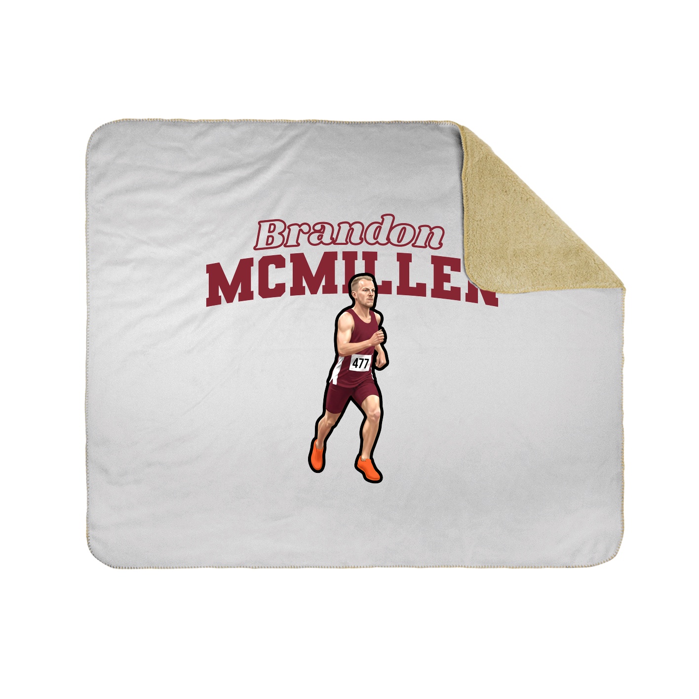 Throw Blanket — Name Arch in White