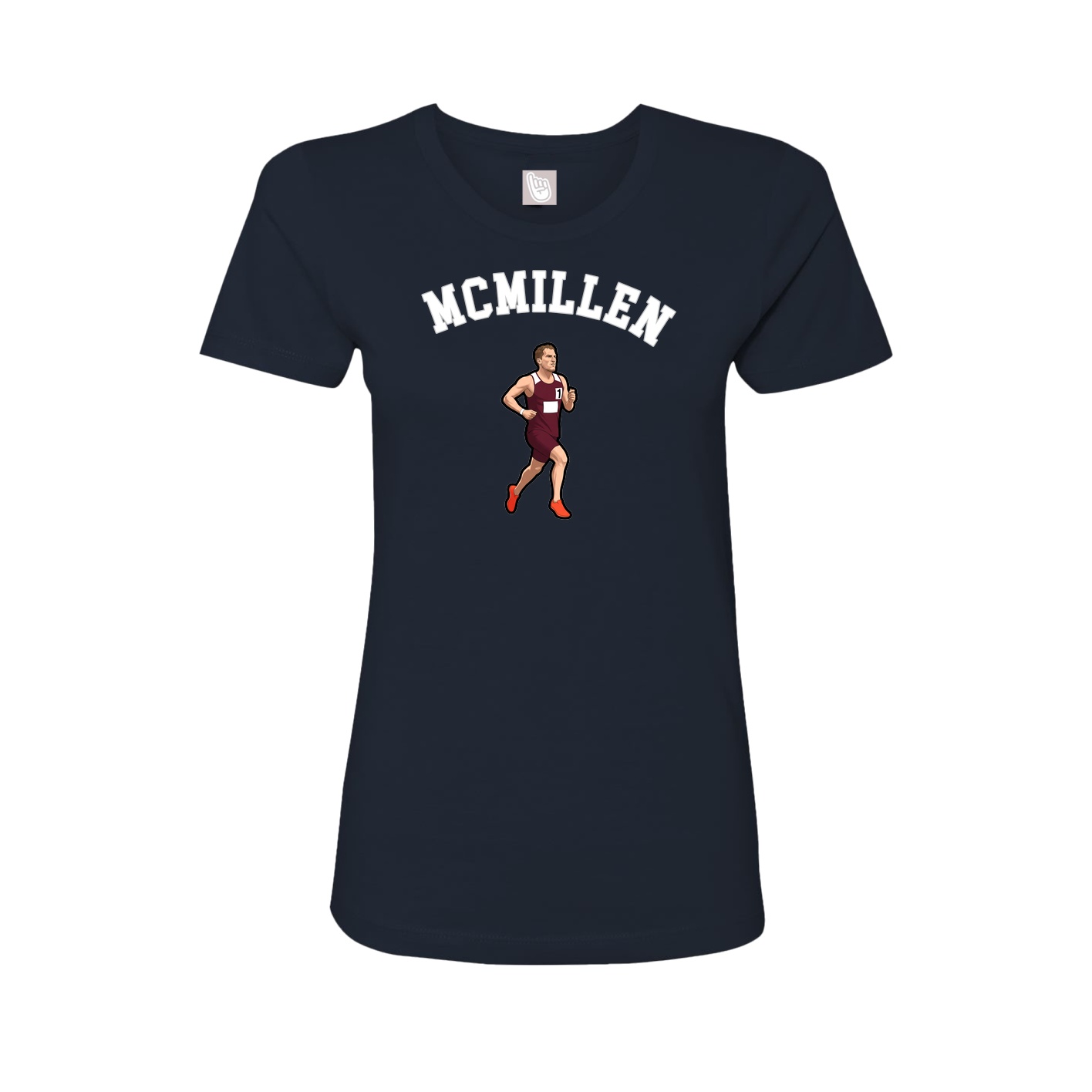 Fitted Women's Tee — Shirsey Arch in Navy
