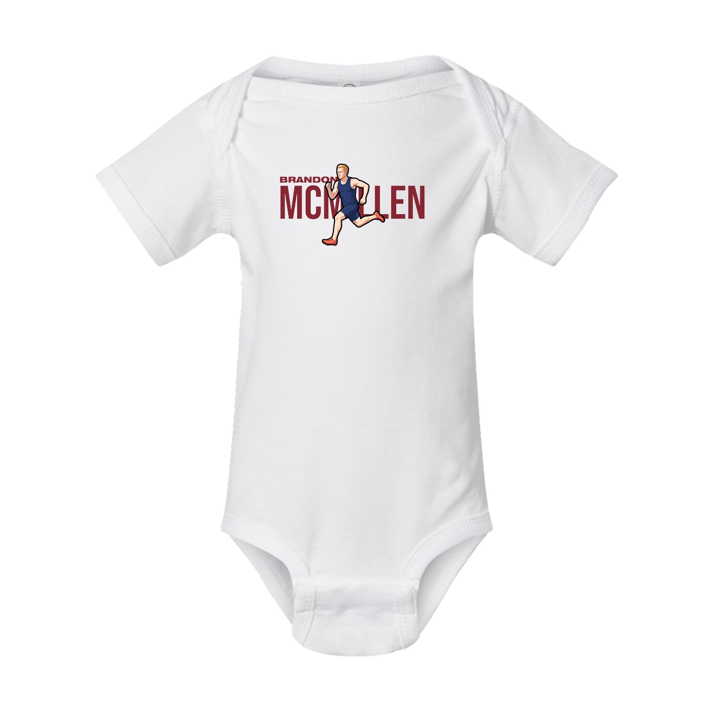 Baby Onesie — Player Name in White