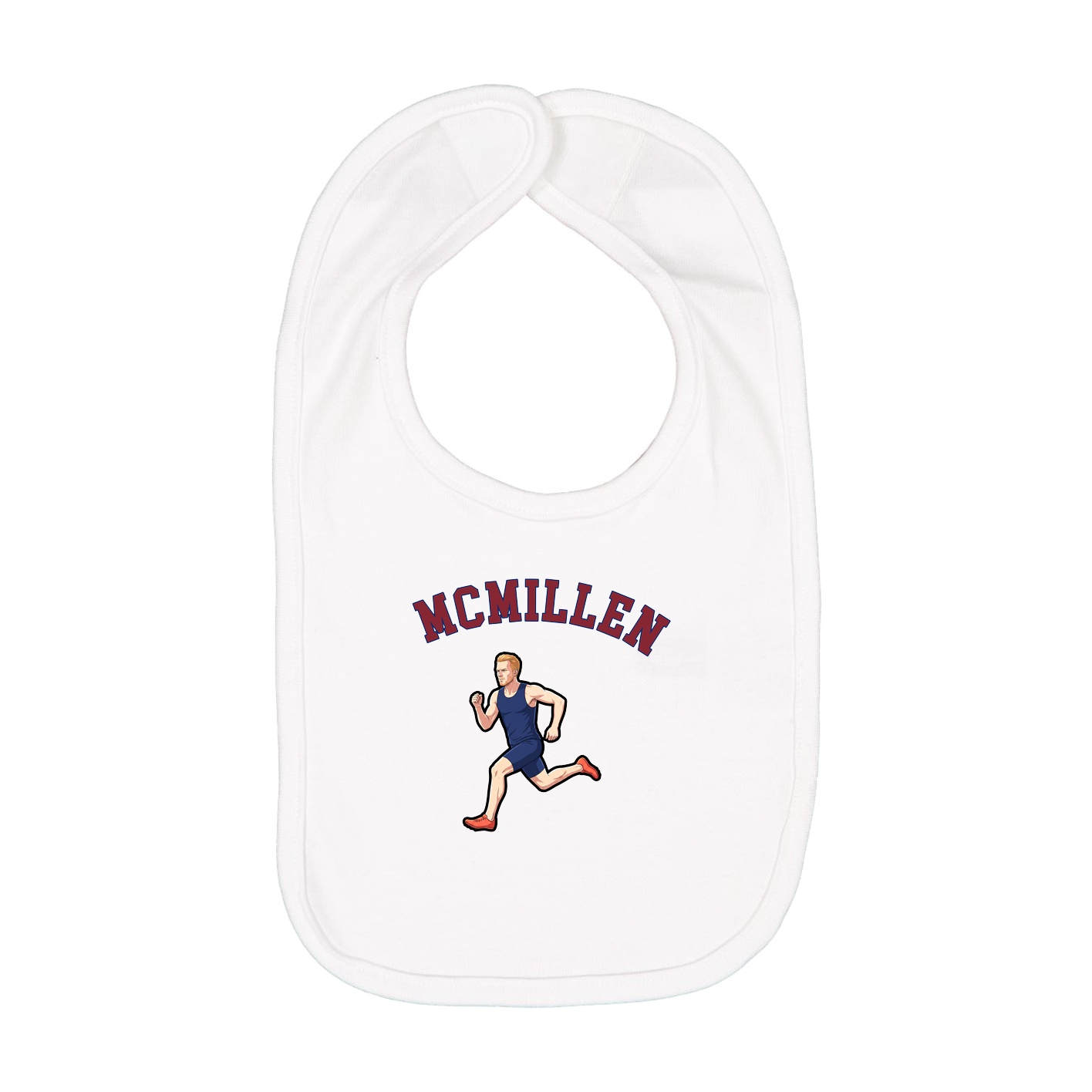 Infant Bib — Shirsey Arch in White