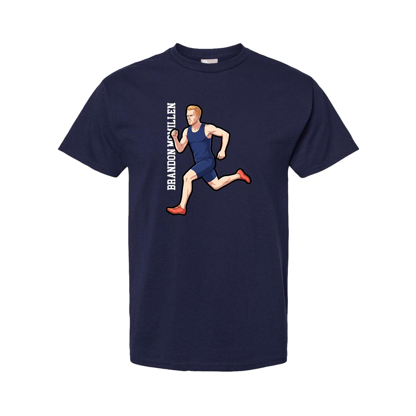 Youth Tee — Name Vertical in Navy