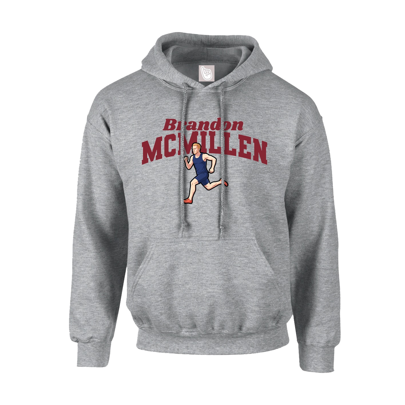Youth Hoodie — Signature Arch in Grey