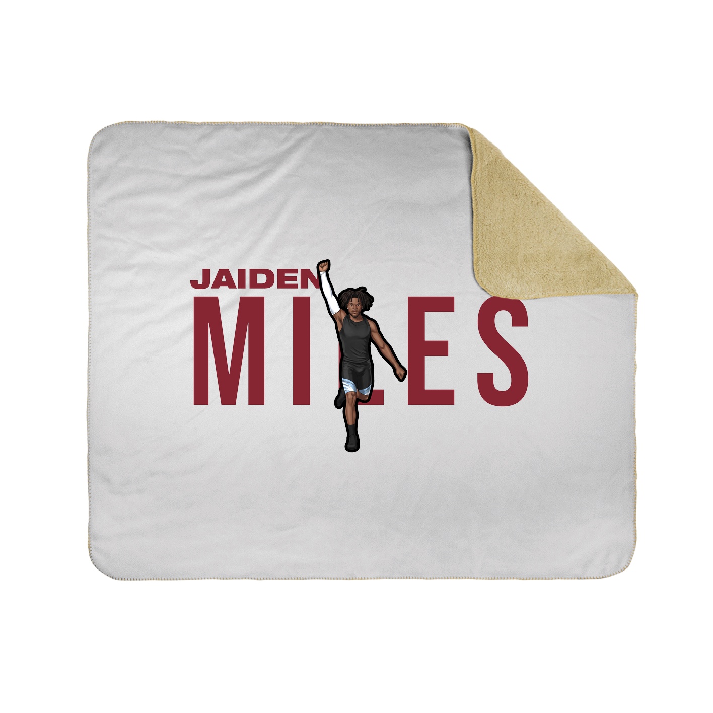 Throw Blanket — Player Name in White