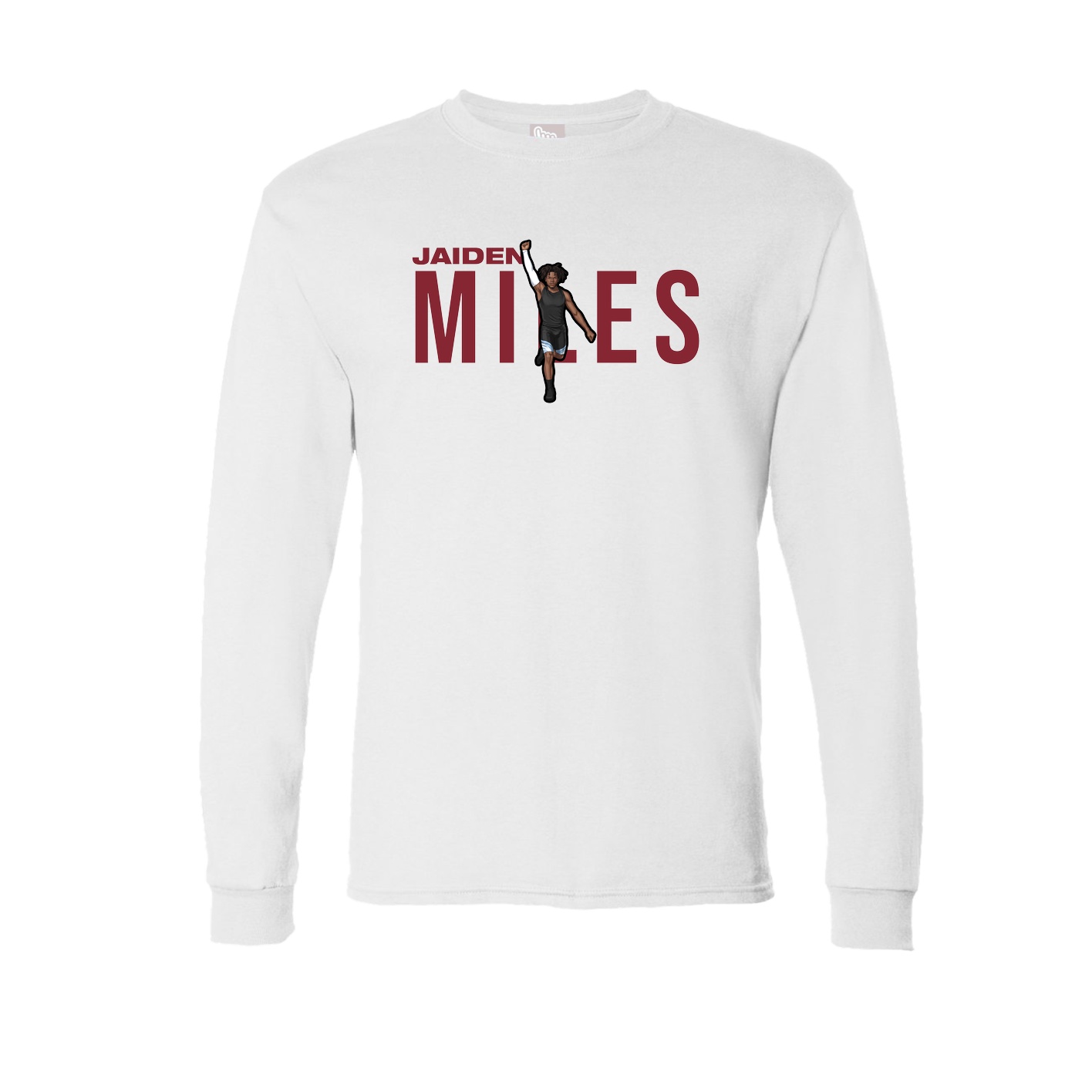 Long Sleeve Tee — Player Name in White