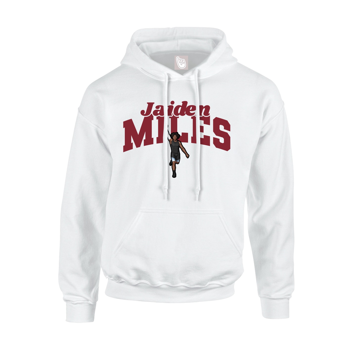 Youth Hoodie — Signature Arch in White