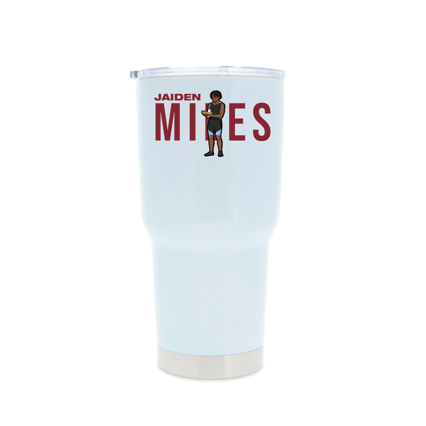 30oz Stainless Steel Tumbler — Player Name in White