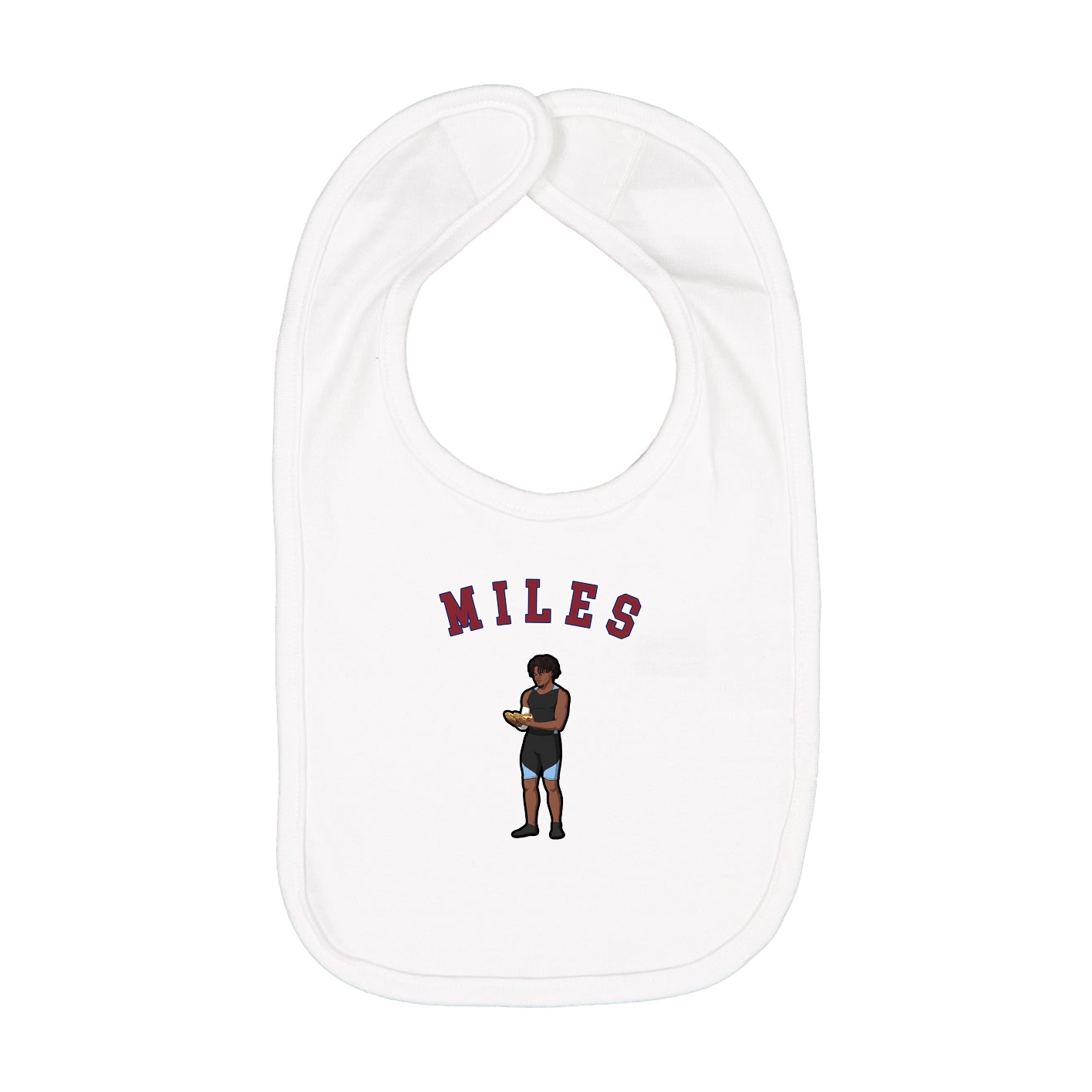 Infant Bib — Shirsey Arch in White