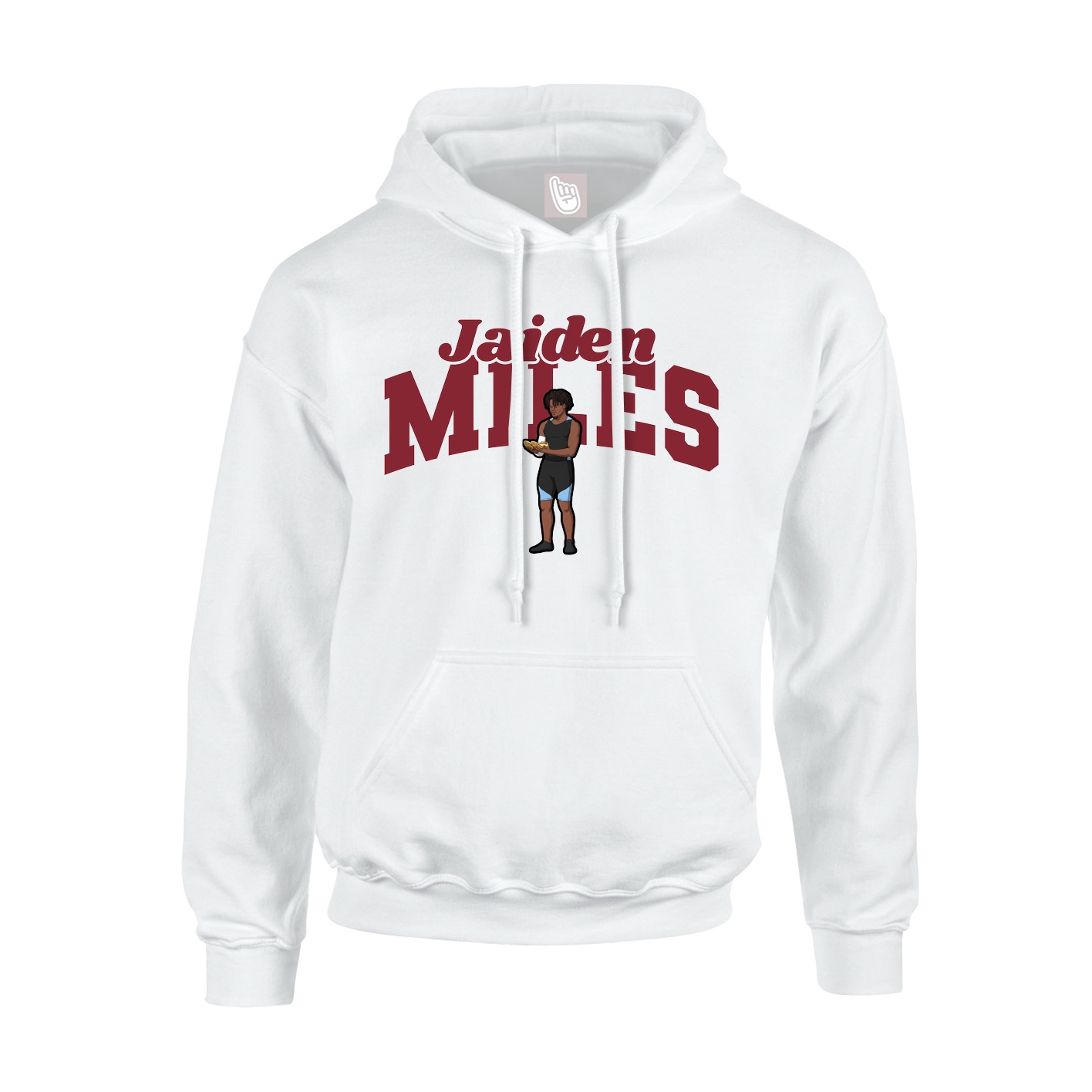 Youth Hoodie — Signature Arch in White