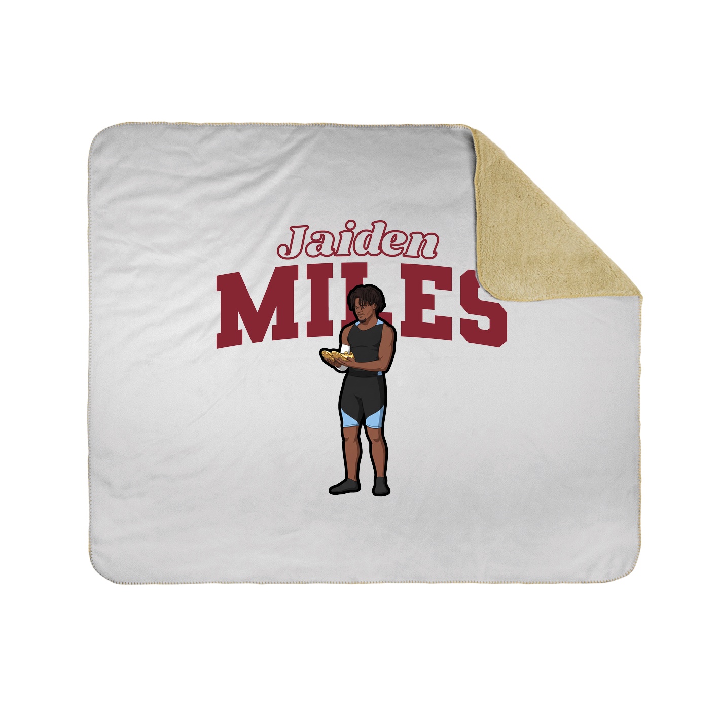 Throw Blanket — Name Arch in White