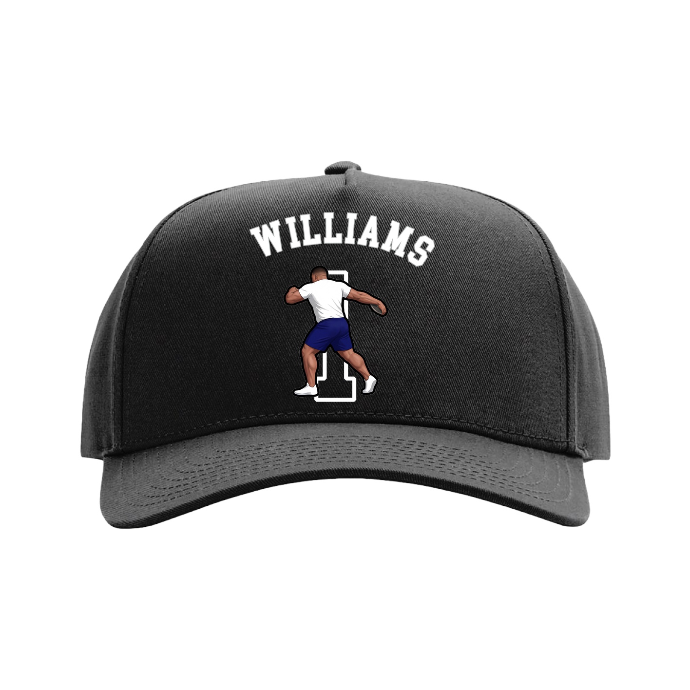 Full Fabric Five-Panel Champ Cap — Shirsey Arch in Black