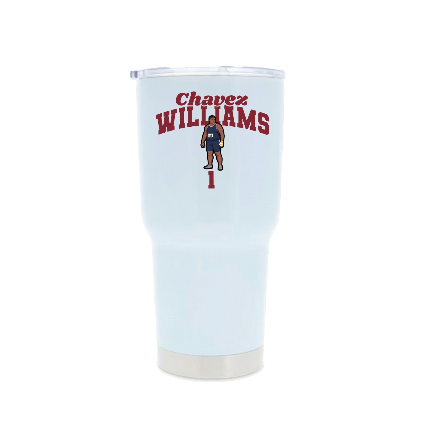 30oz Stainless Steel Tumbler — Signature Arch in White