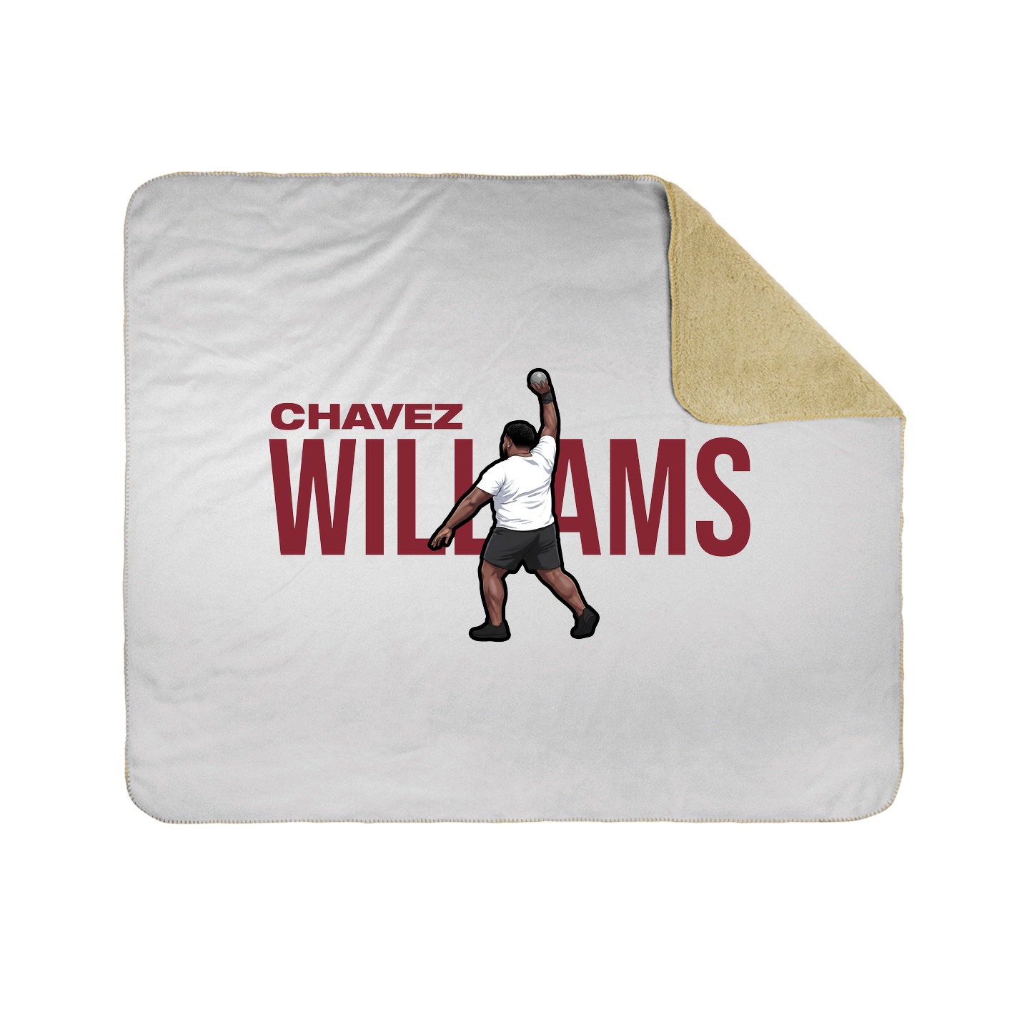 Throw Blanket — Player Name in White