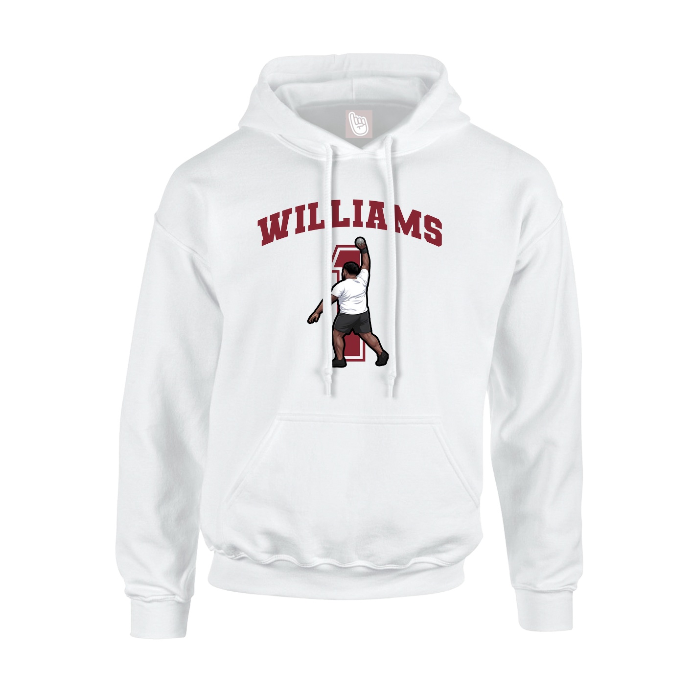 Hoodie — Number in White