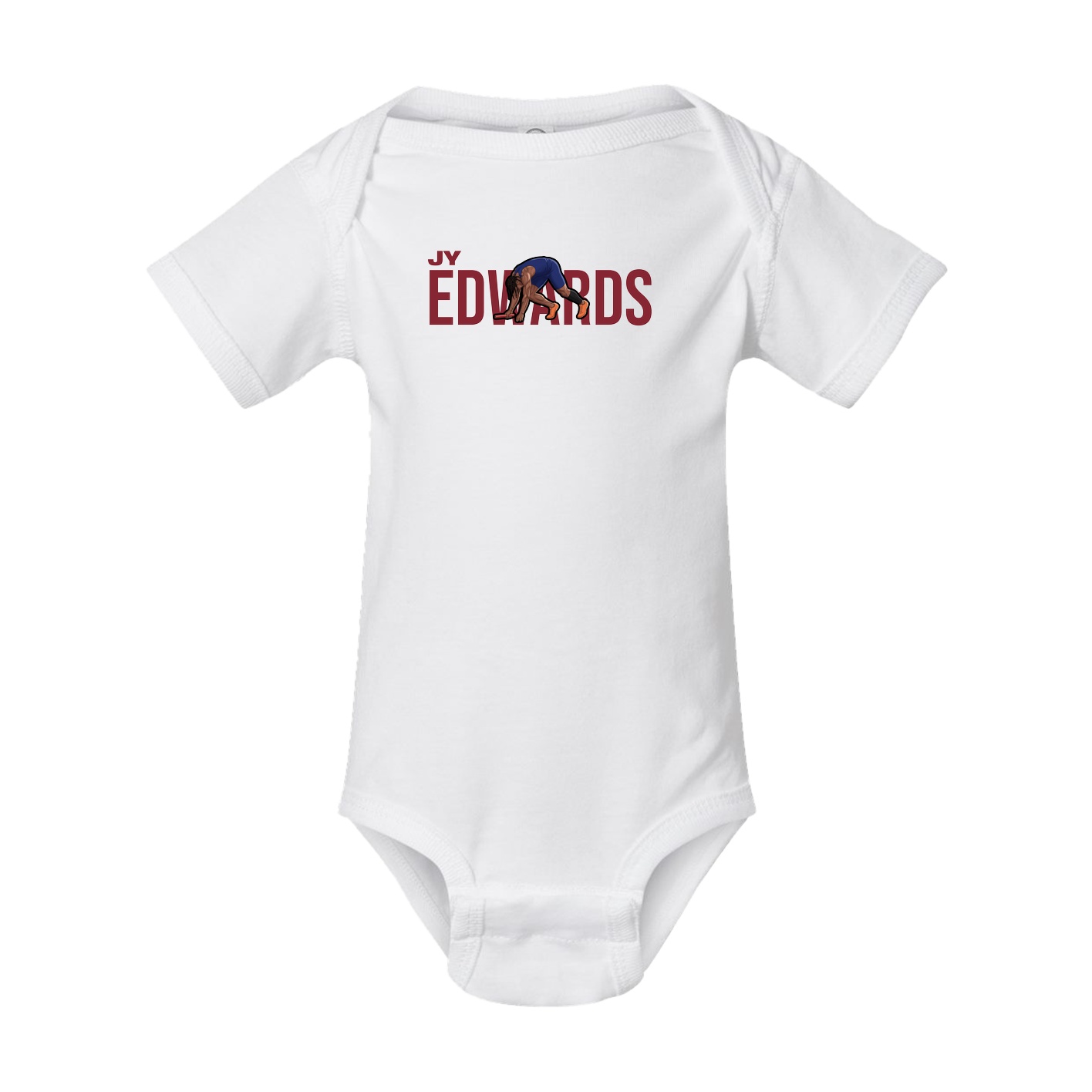 Baby Onesie — Player Name in White