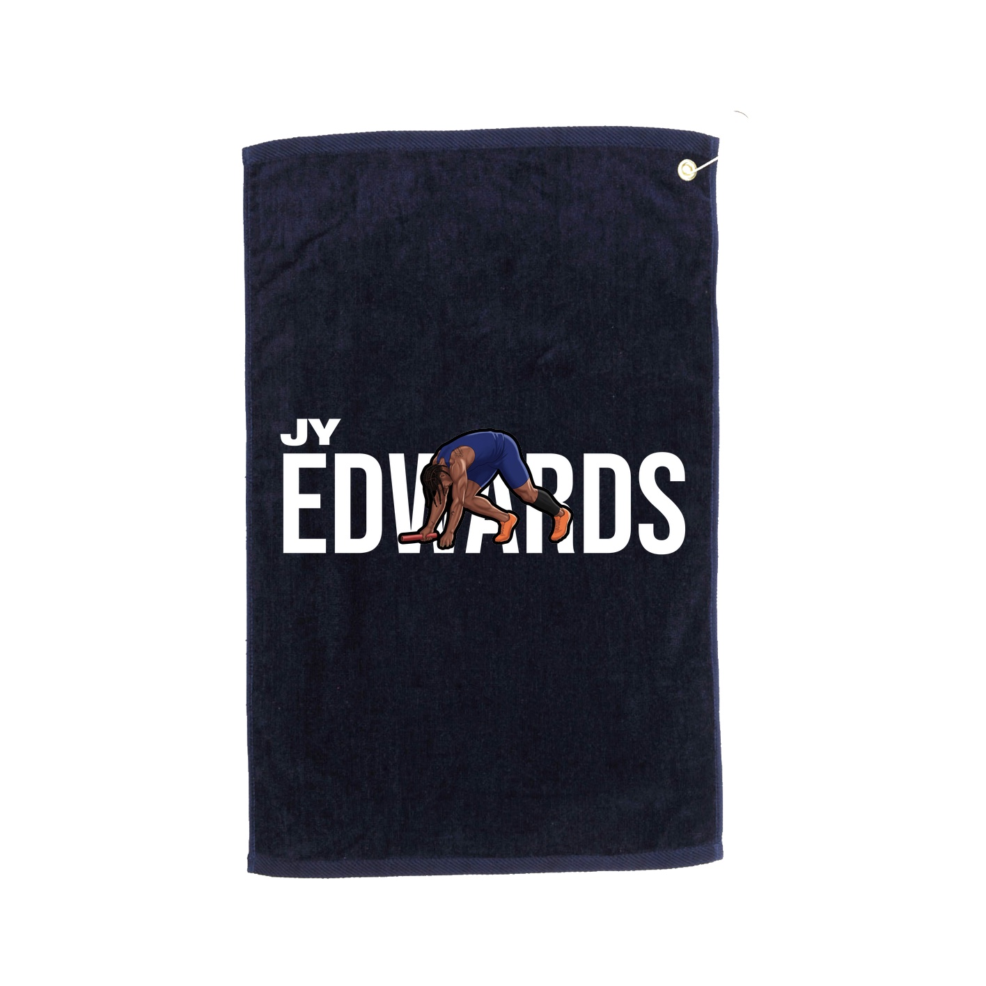 Golf Towel — Player Name in Navy