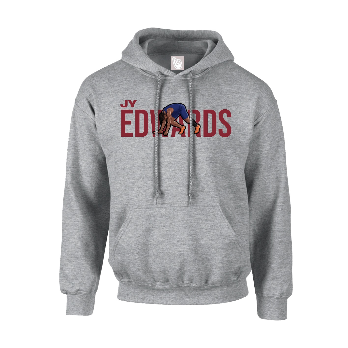 Hoodie — Player Name in Grey