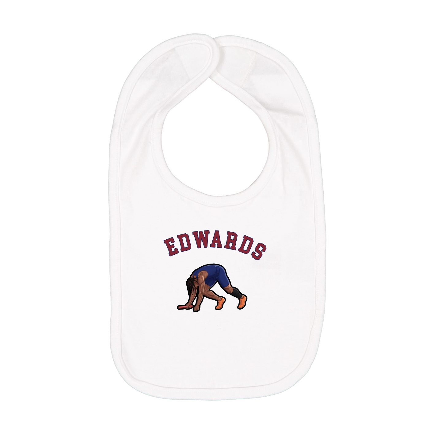 Infant Bib — Shirsey Arch in White