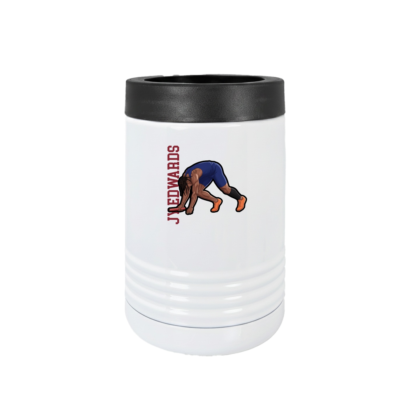 Beverage Holder — Name Vertical in White