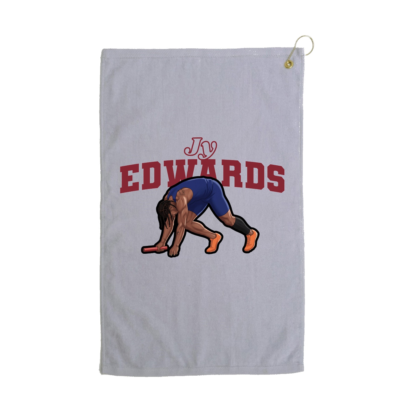Golf Towel — Name Arch in Grey