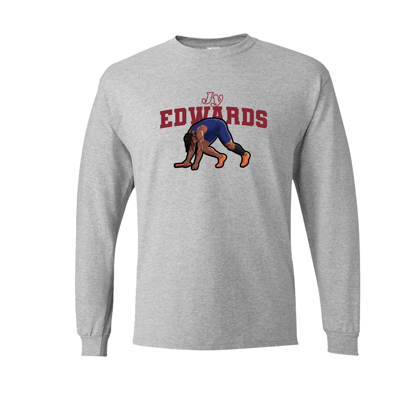 Long Sleeve Tee — Name Arch in Grey