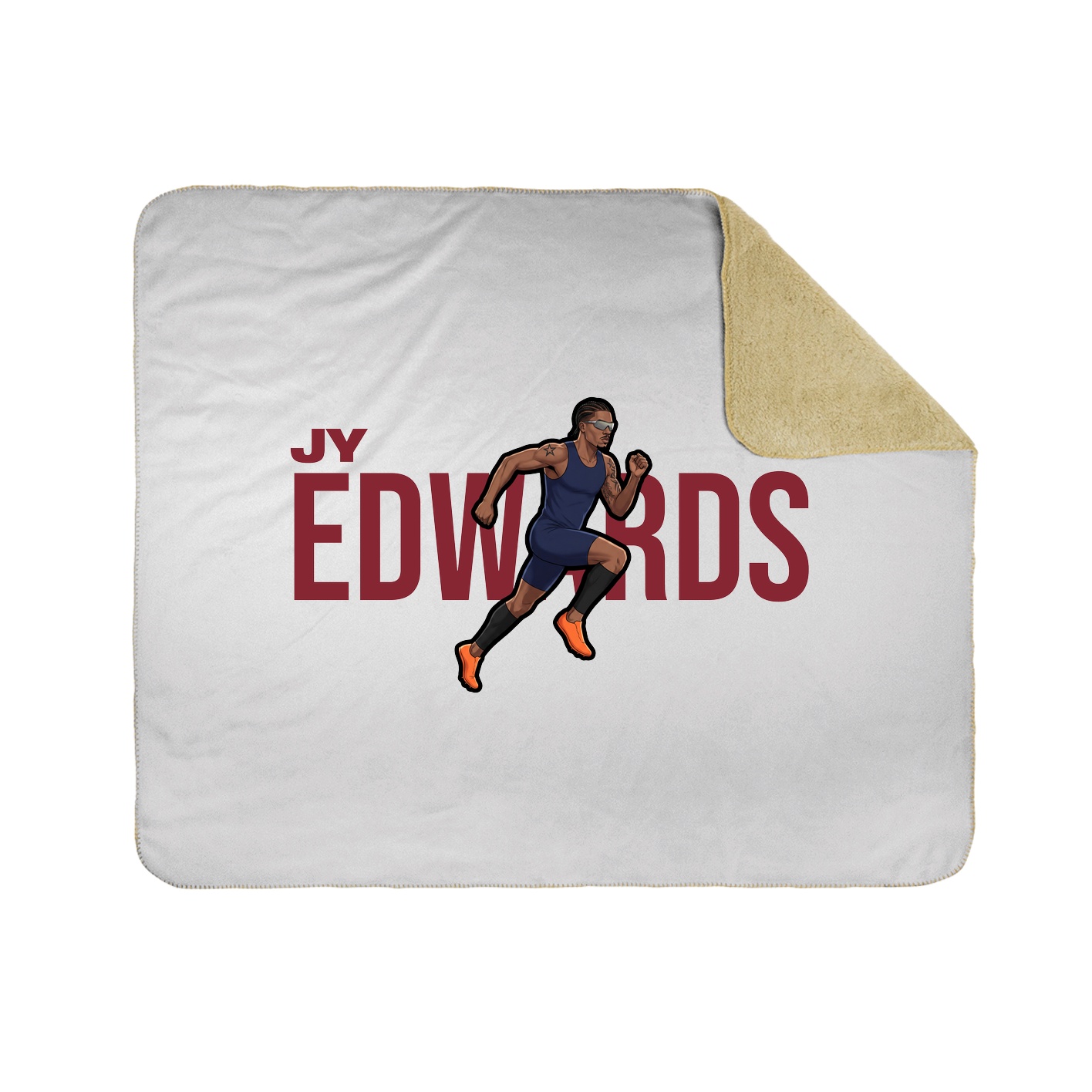 Throw Blanket — Player Name in White