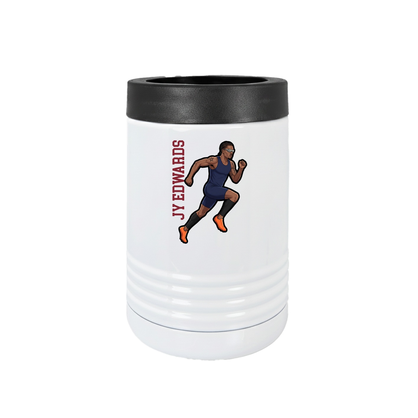 Beverage Holder — Name Vertical in White