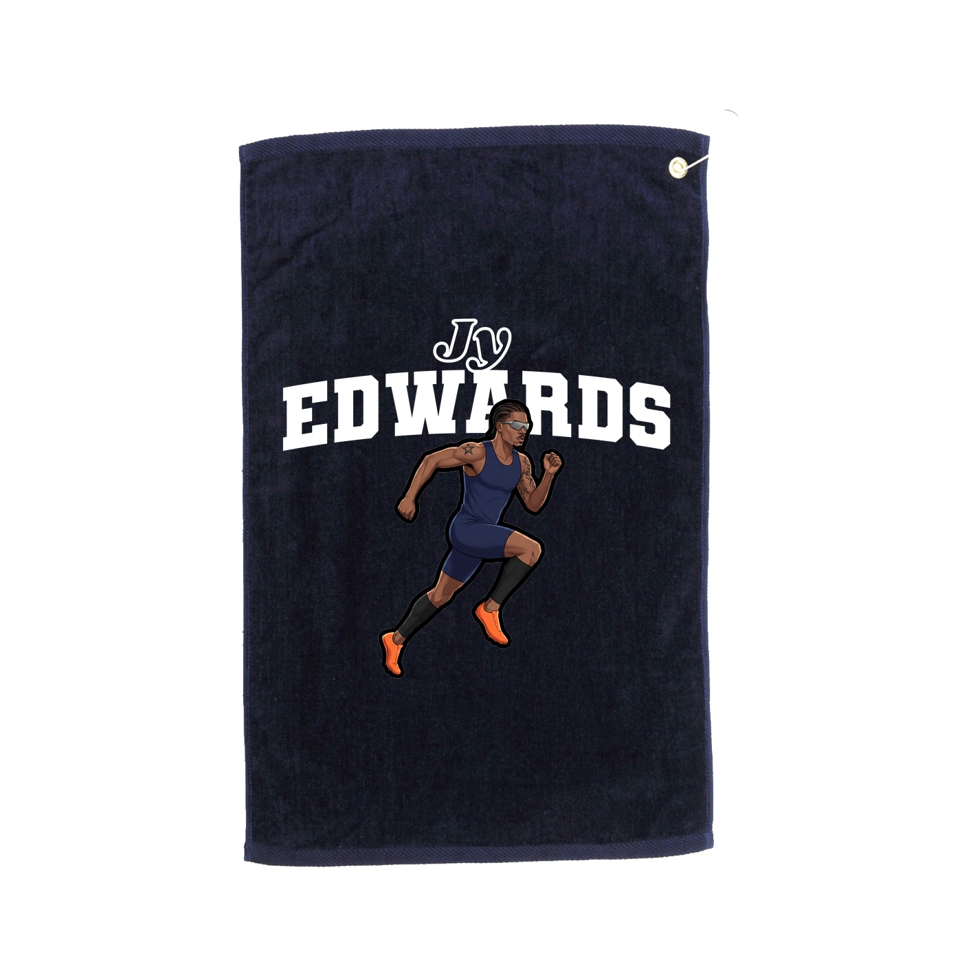 Golf Towel — Name Arch in Navy