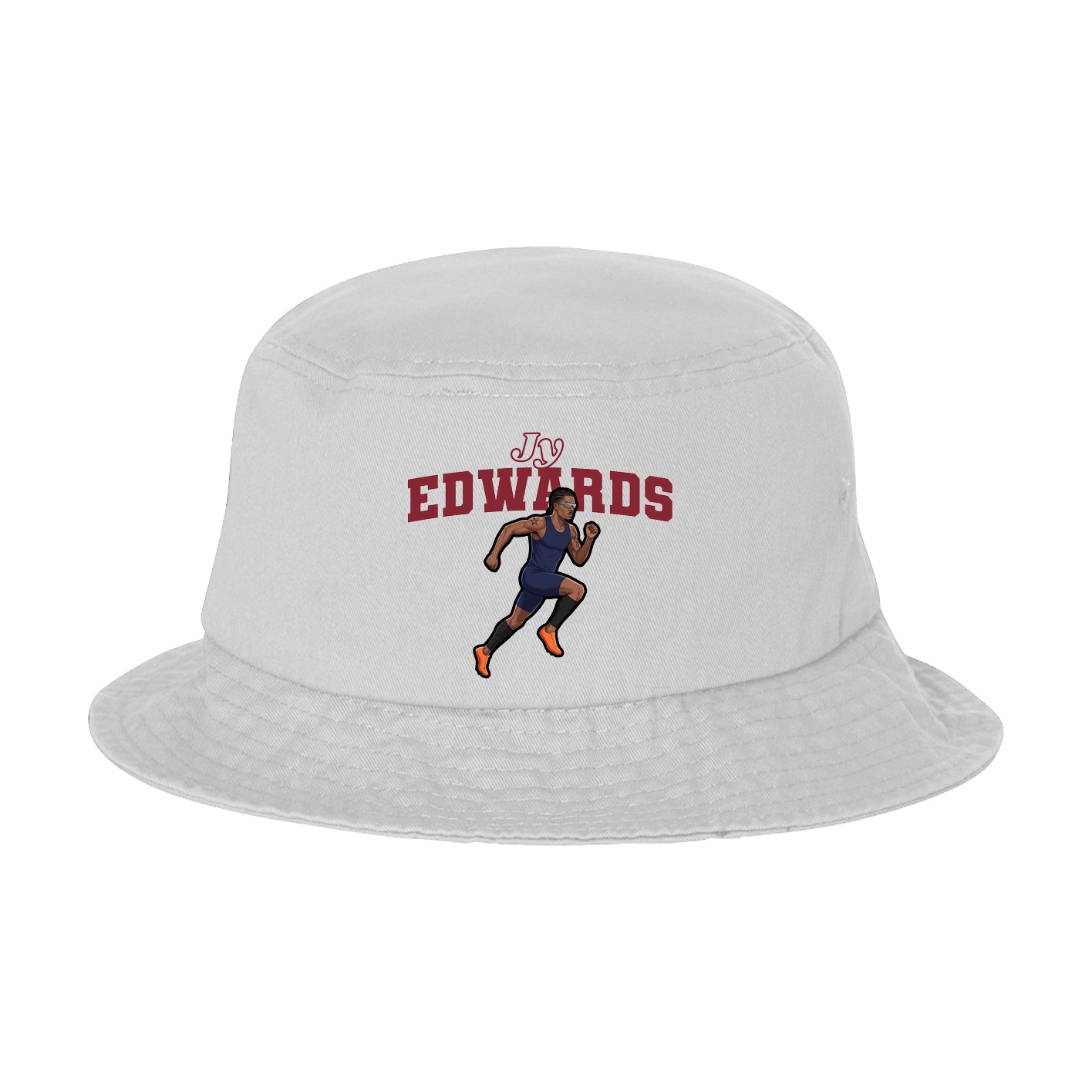 Bucket Cap — Name Arch in White