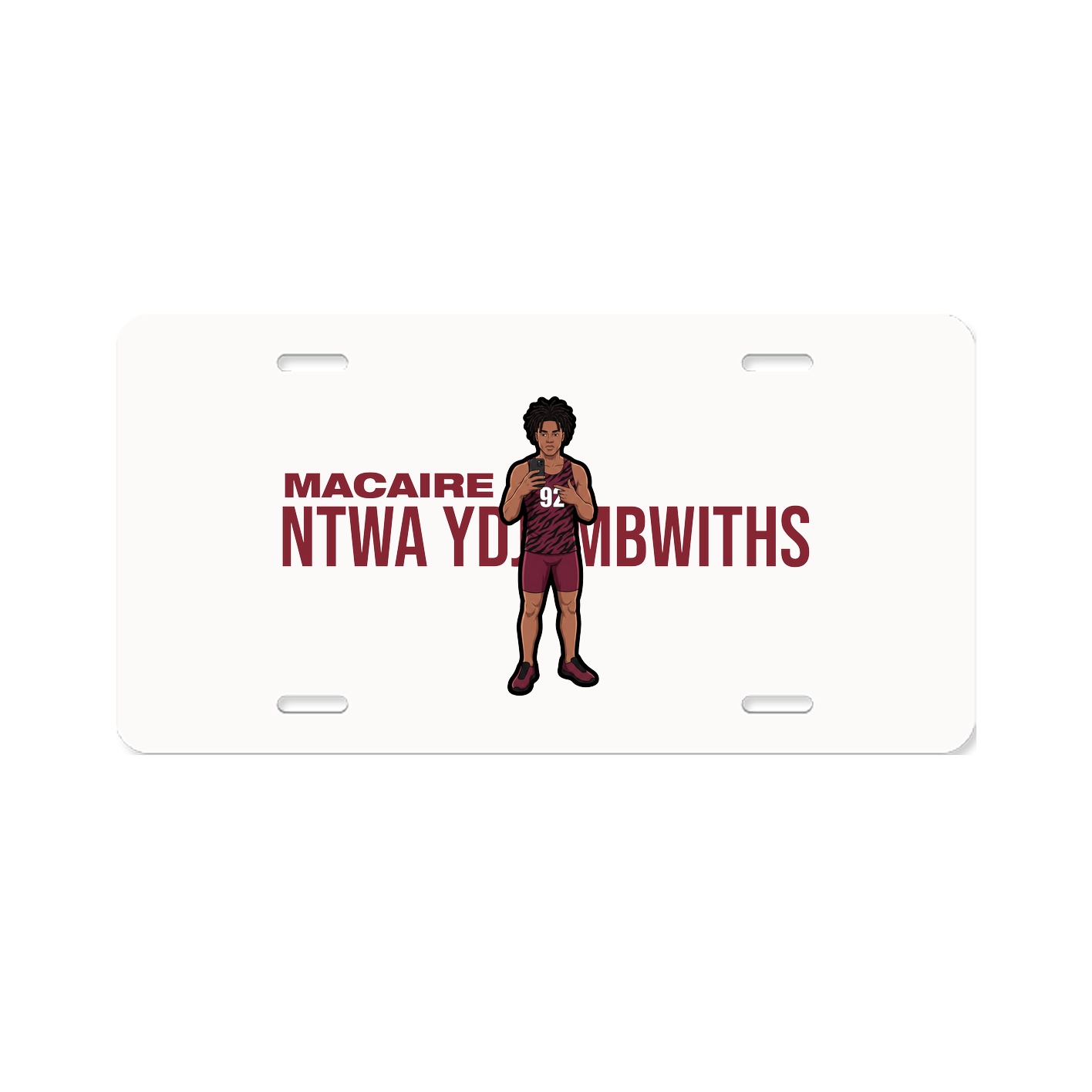 License Plate — Player Name in Classic