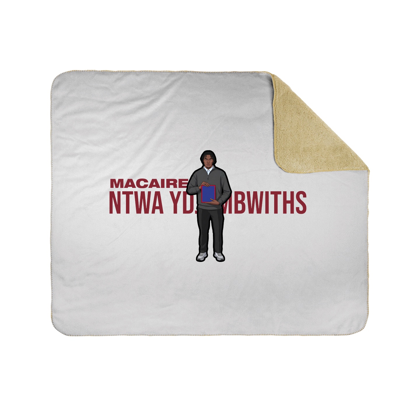 Throw Blanket — Player Name in White
