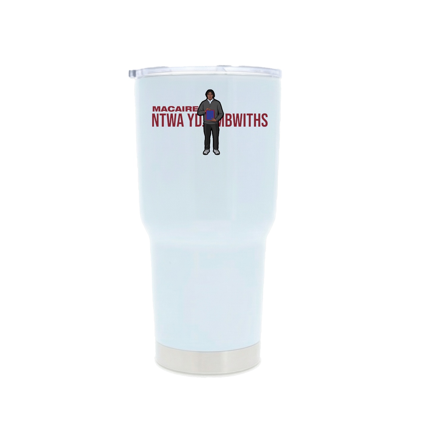 30oz Stainless Steel Tumbler — Player Name in White