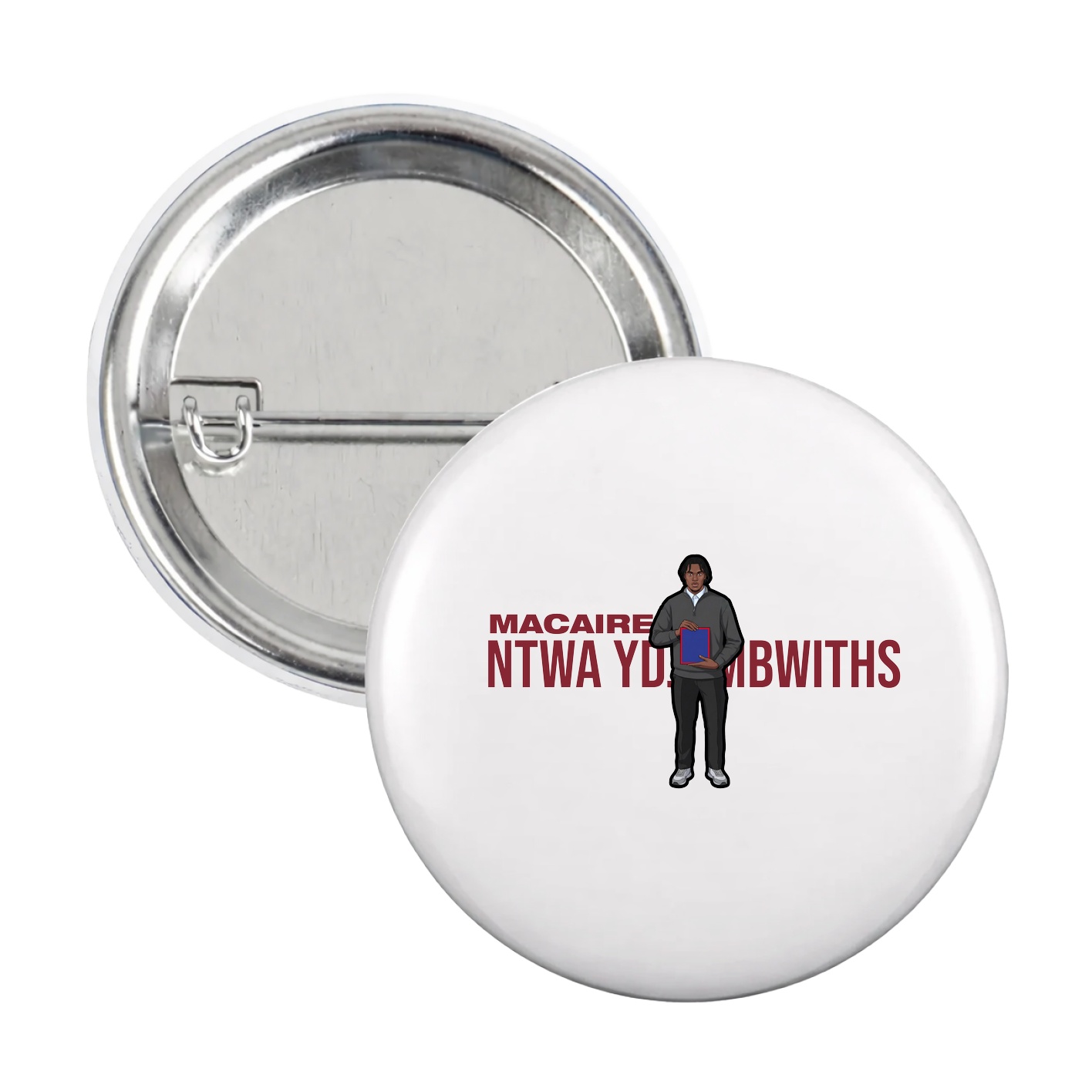 Game Day Button — Player Name in White
