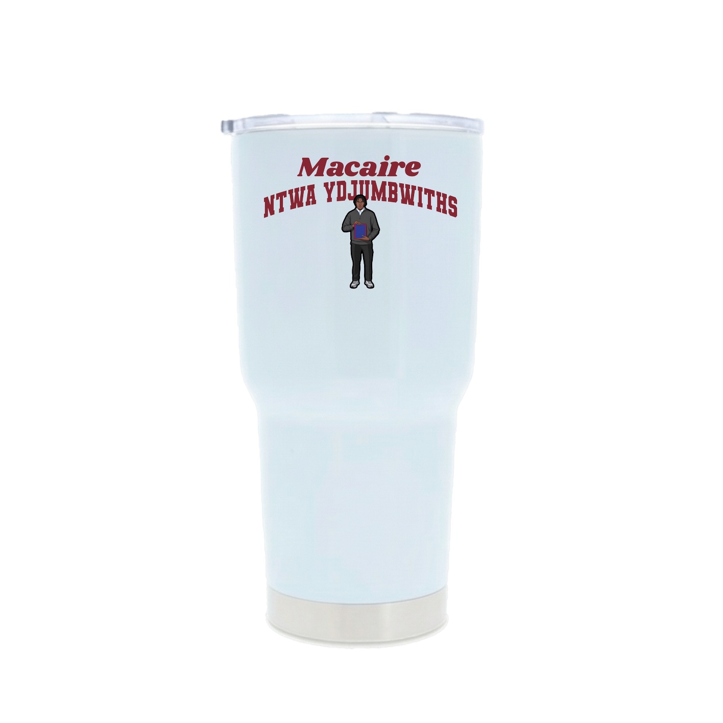 30oz Stainless Steel Tumbler — Signature Arch in White