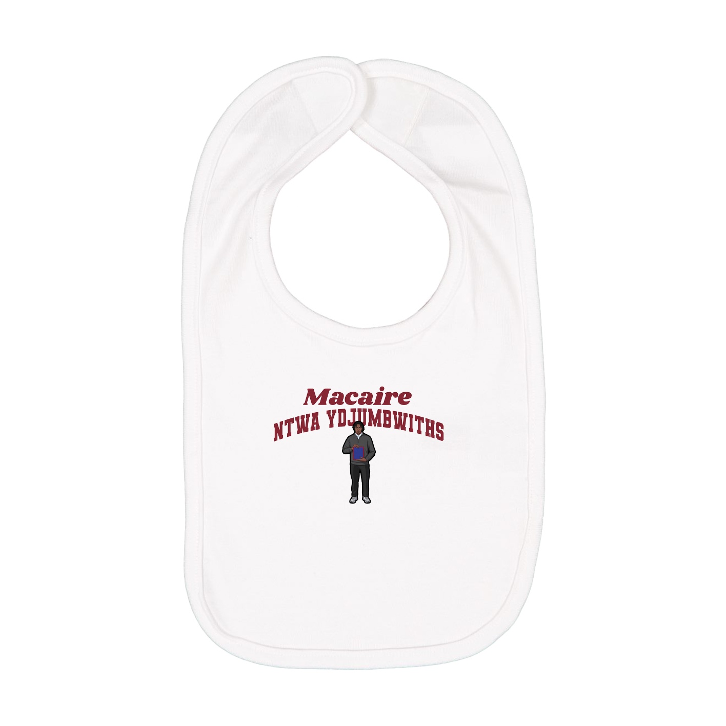 Infant Bib — Signature Arch in White