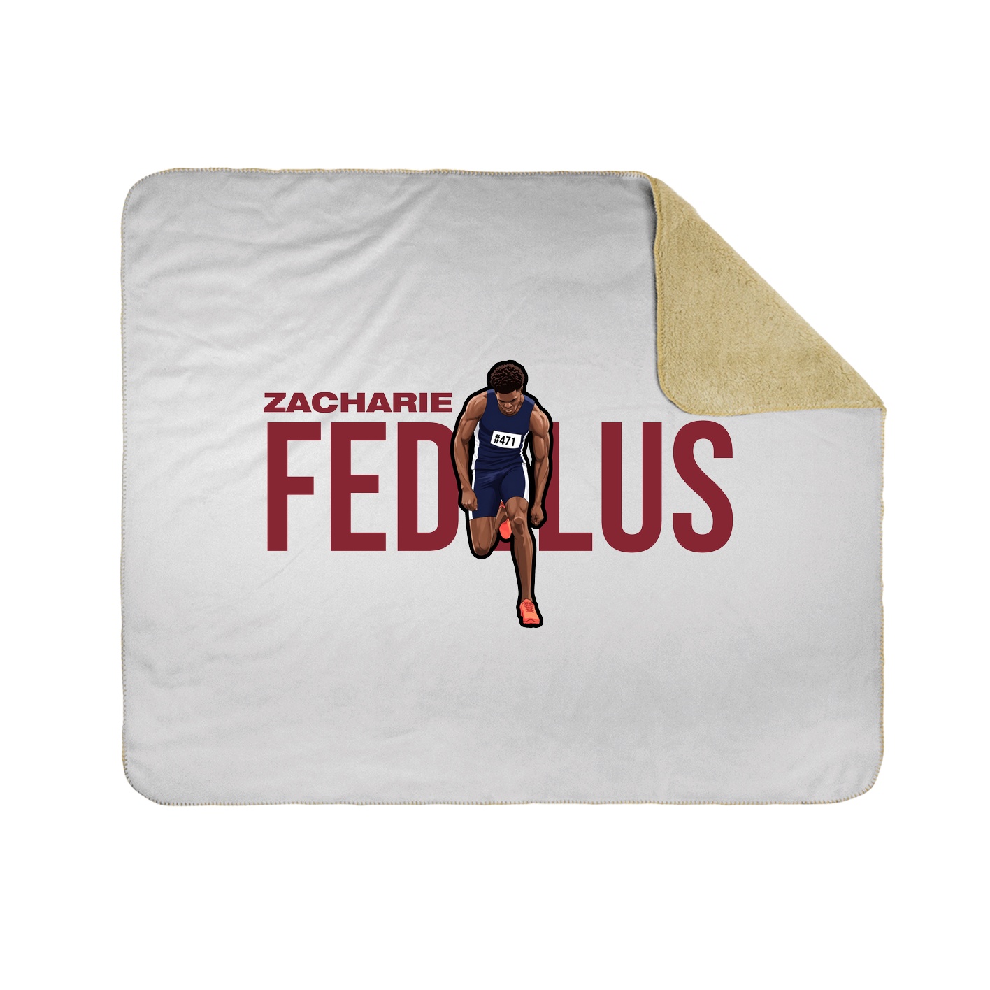 Throw Blanket — Player Name in White