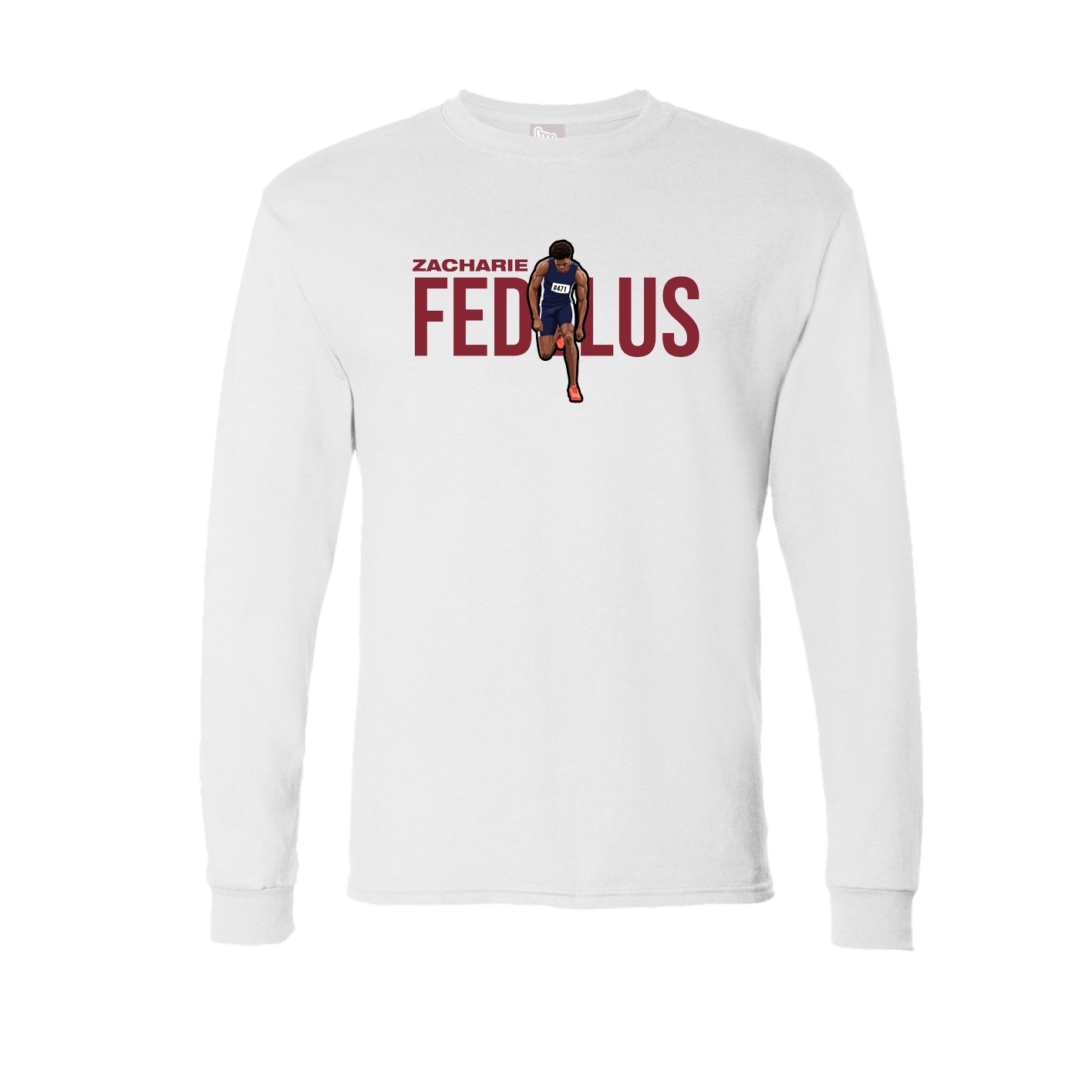 Long Sleeve Tee — Player Name in White