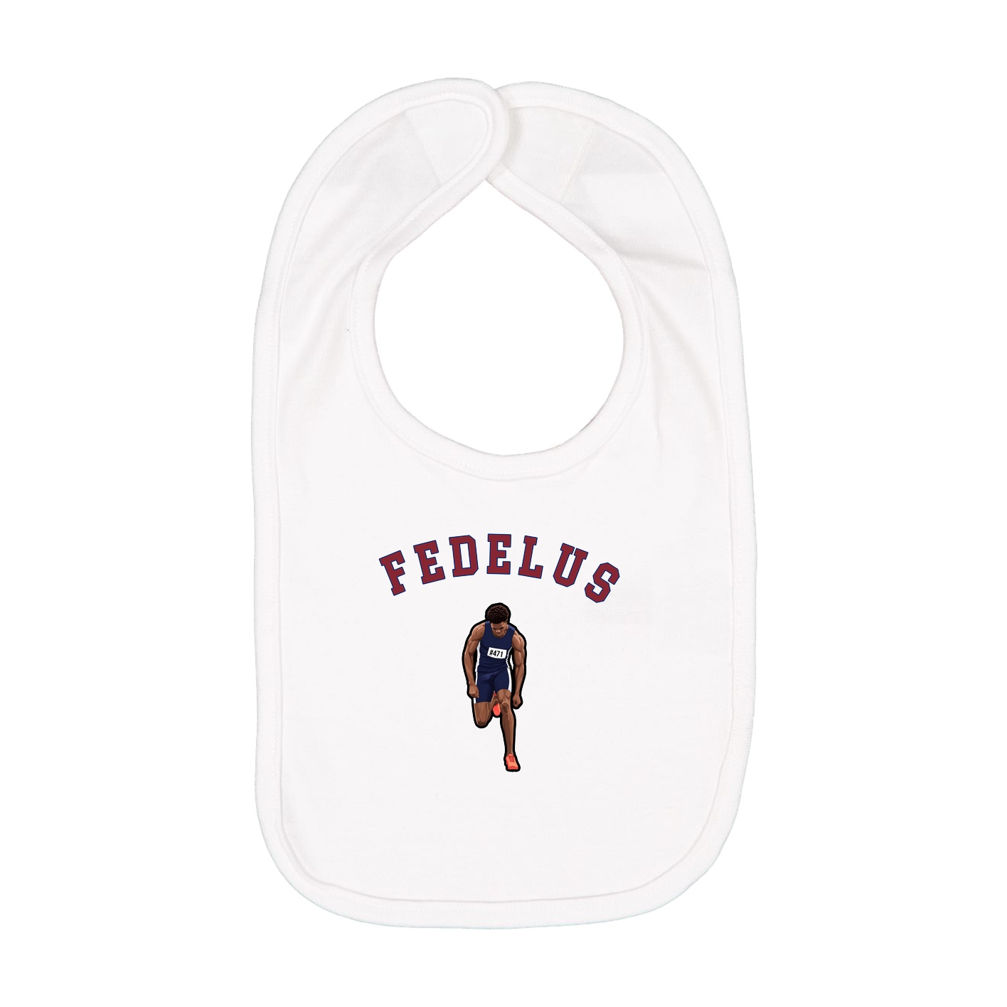 Infant Bib — Shirsey Arch in White