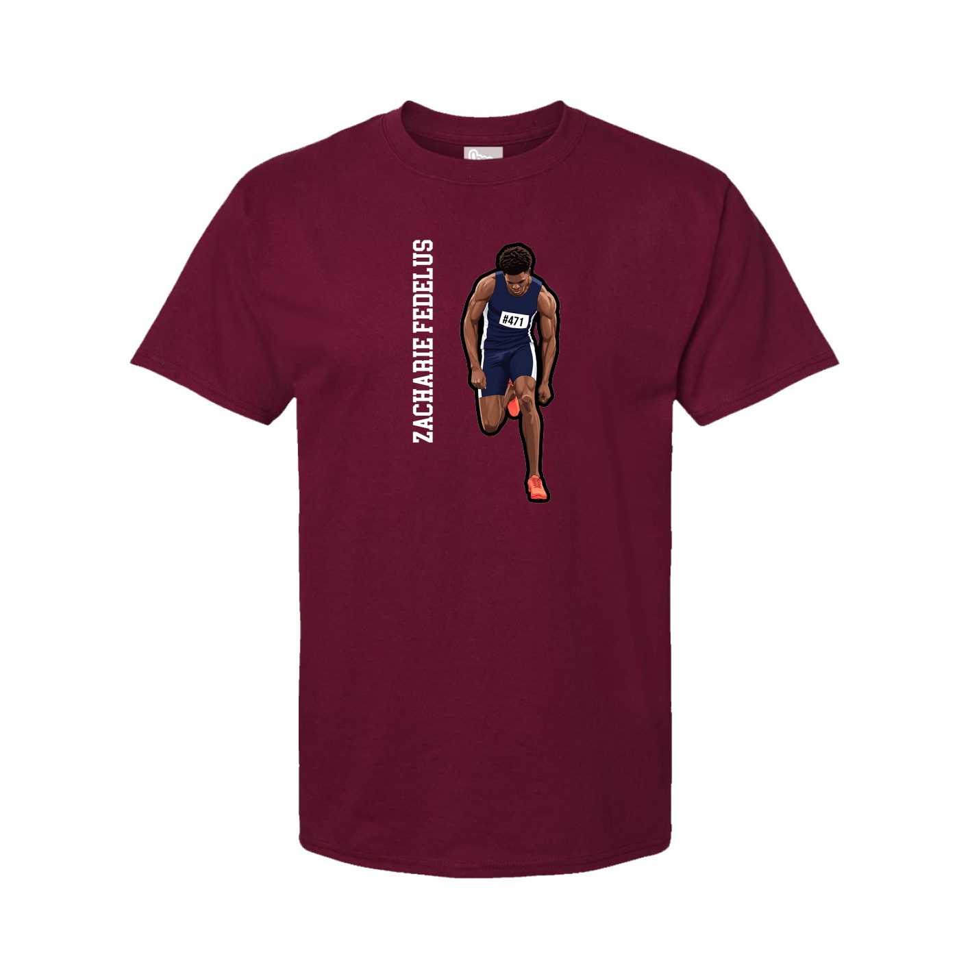 Tee — Name Vertical in Cardinal
