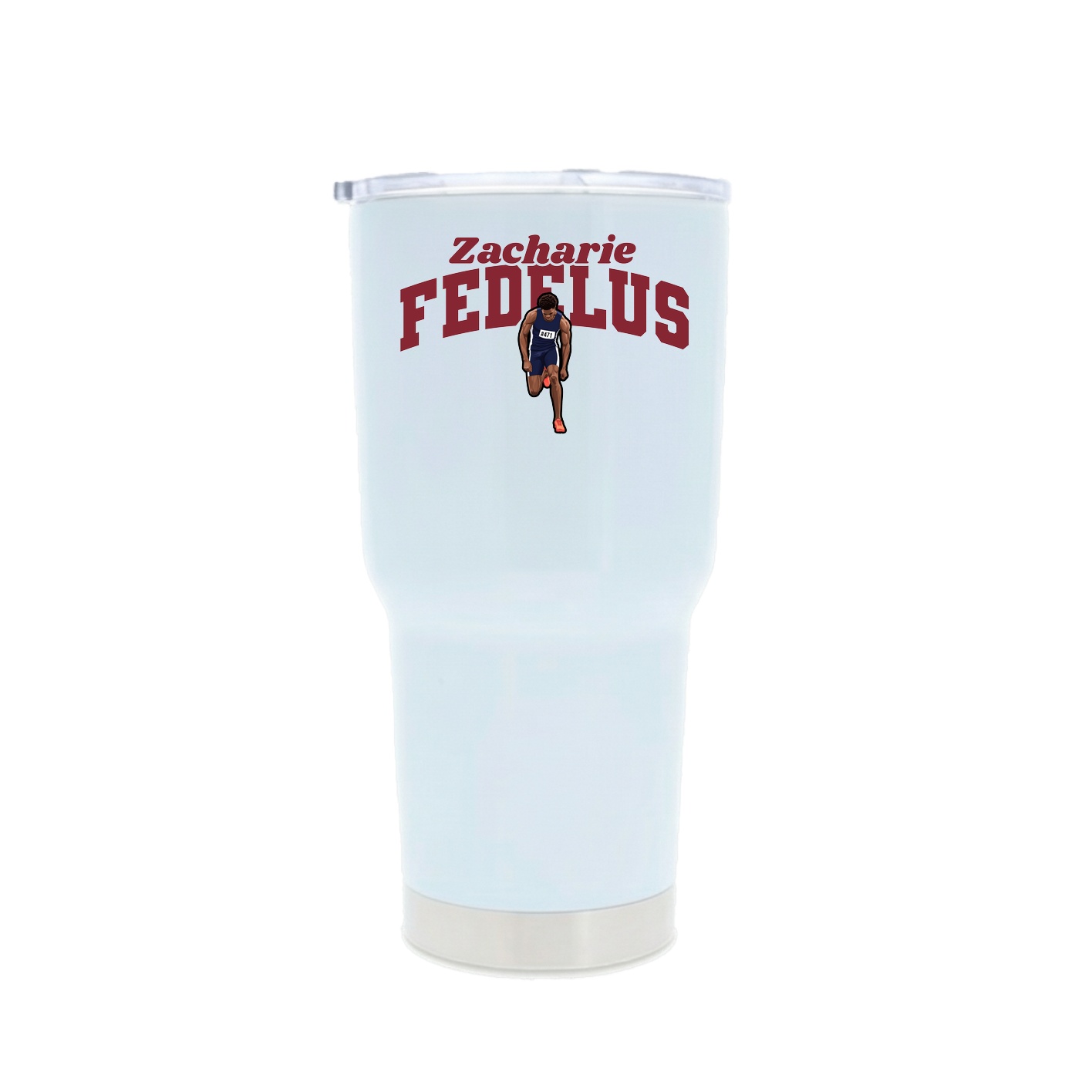 30oz Stainless Steel Tumbler — Signature Arch in White
