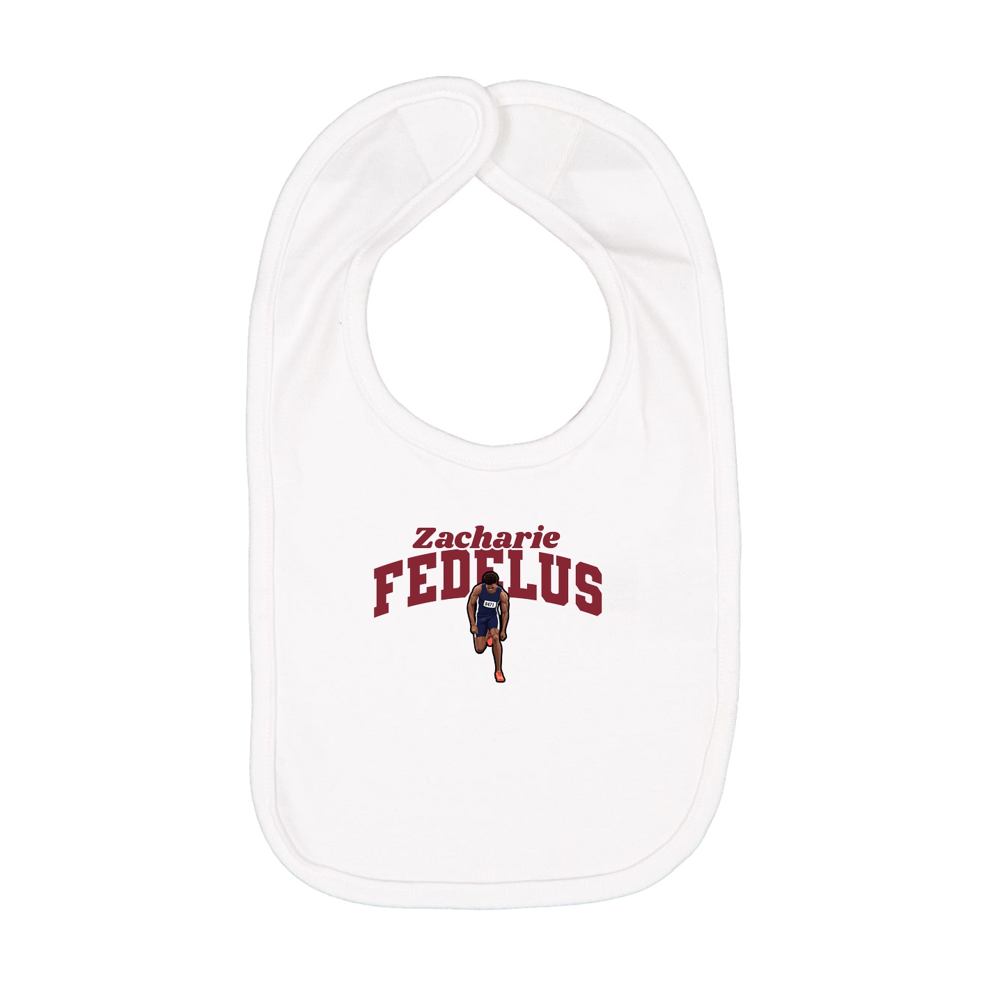 Infant Bib — Signature Arch in White