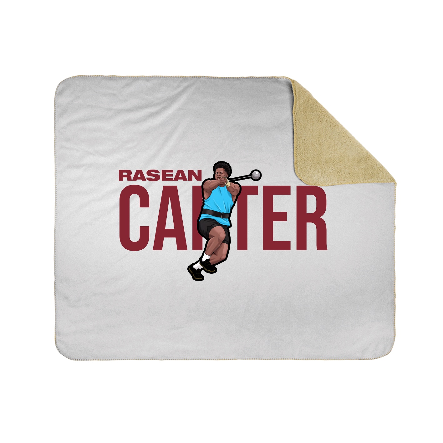 Throw Blanket — Player Name in White