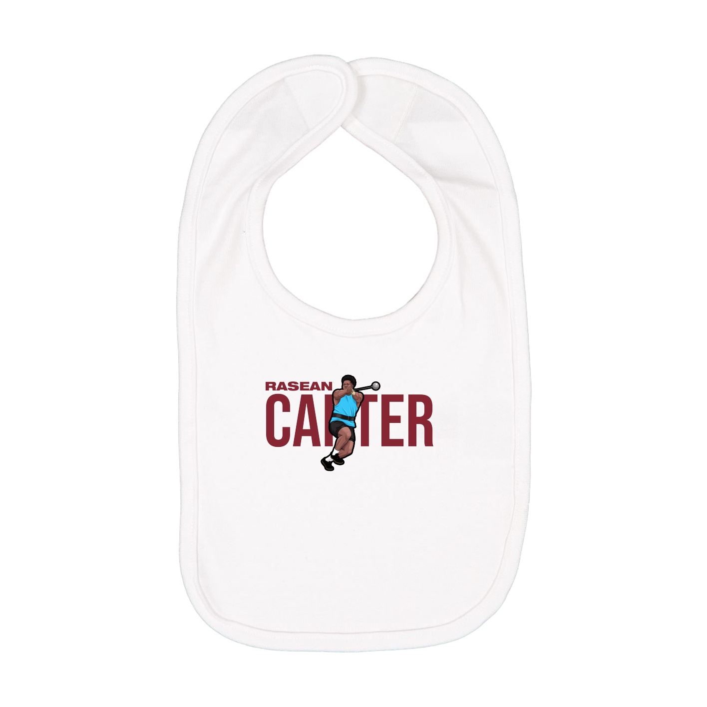 Infant Bib — Player Name in White