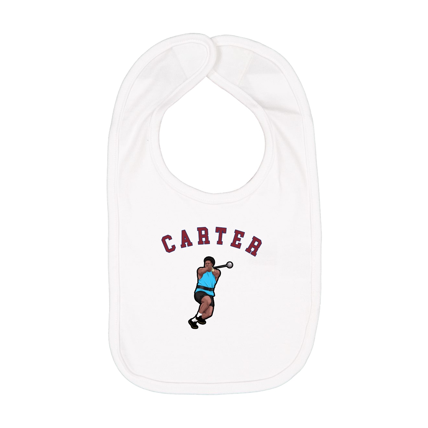 Infant Bib — Shirsey Arch in White