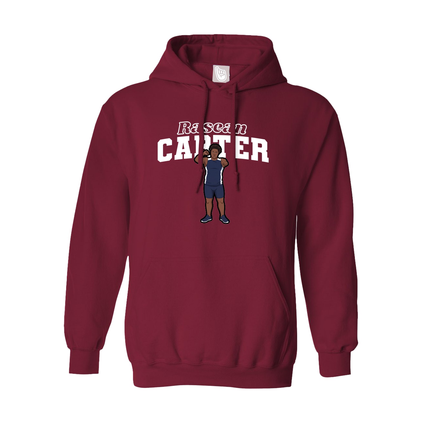 Hoodie — Name Arch in Cardinal